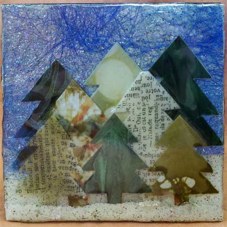 ICE Resin Pine Trees in Winter by Jen Bell from the JAMs Box Challenge