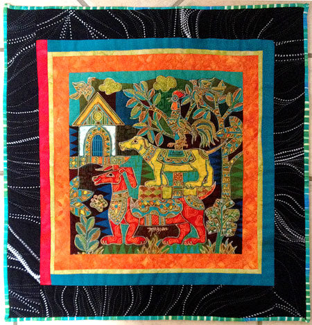 Mahyar Batik Panel quilt by Judy Gula