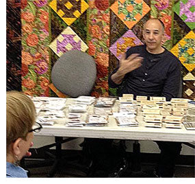 Mixed media artist, instructor and author Seth Apter joined Artistic Artifacts for its monthly JAMs meeting