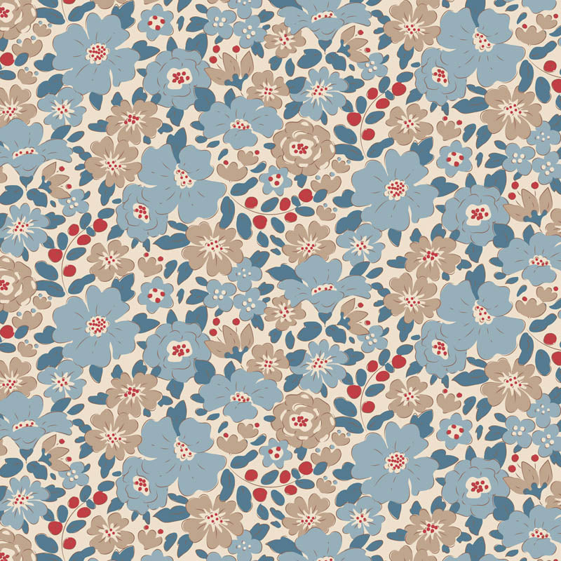 Harper Blue floral pattern