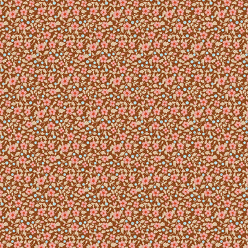 Brie Brown floral fabric pattern
