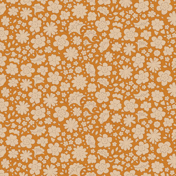 Carla Saffron floral fabric pattern
