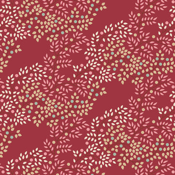 Berrytangle Burgundy floral pattern