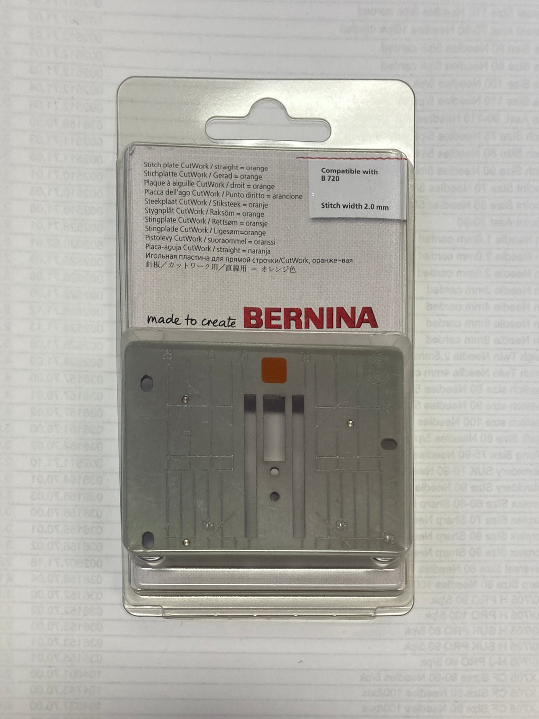 BERNINA Straight Stitch Plate for 5.5mm machines
