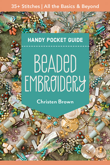 Book cover titled Beaded Embroidery with embellishments.