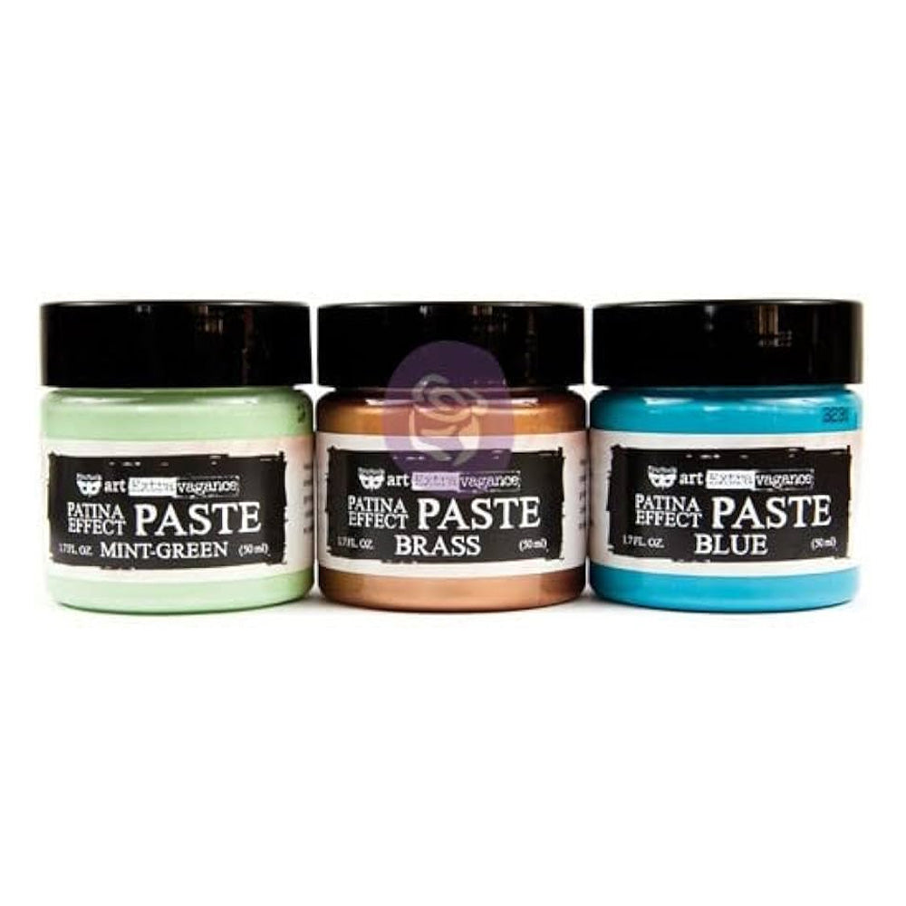 Three jars of colored paste.
