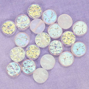 9 mm Full Moon Face Beads, pack of 20, available in 2 colors