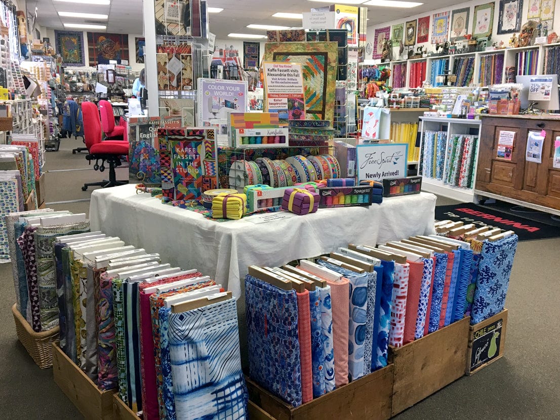 AA Shop interior with fabric displays