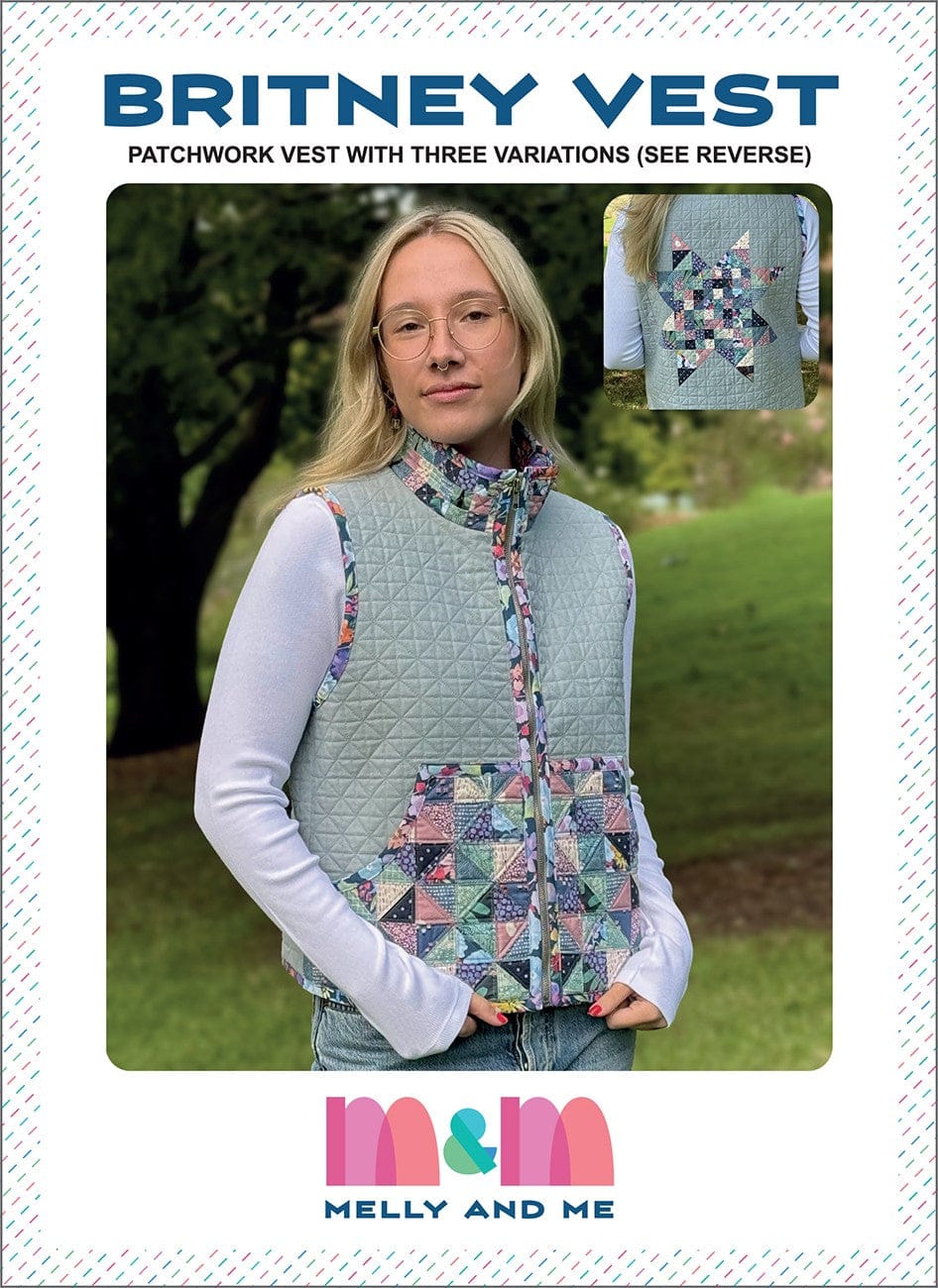 Melanie McNeice Britney Vest | Patchwork Sewing Pattern | XS-4XL