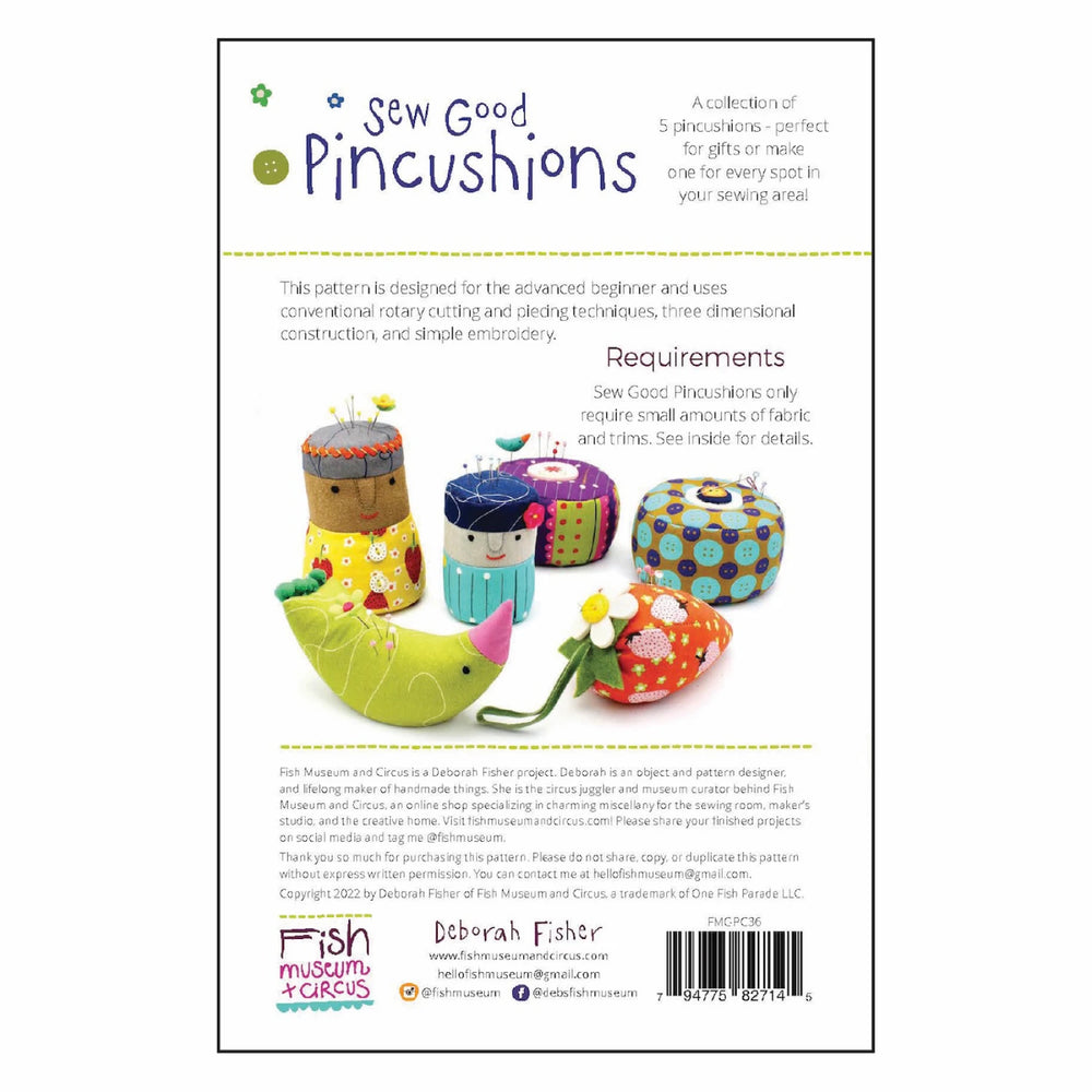 FMC-PC36_1 Sew Good Pincushions pattern with various pincushion designs