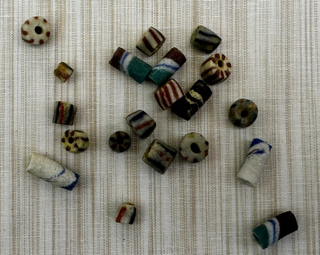 Trade Beads Sand Cast. assorted colors and sizes.