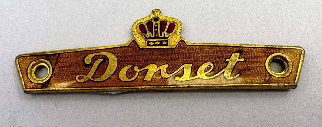 Vintage Enamel Nameplate, Dorset