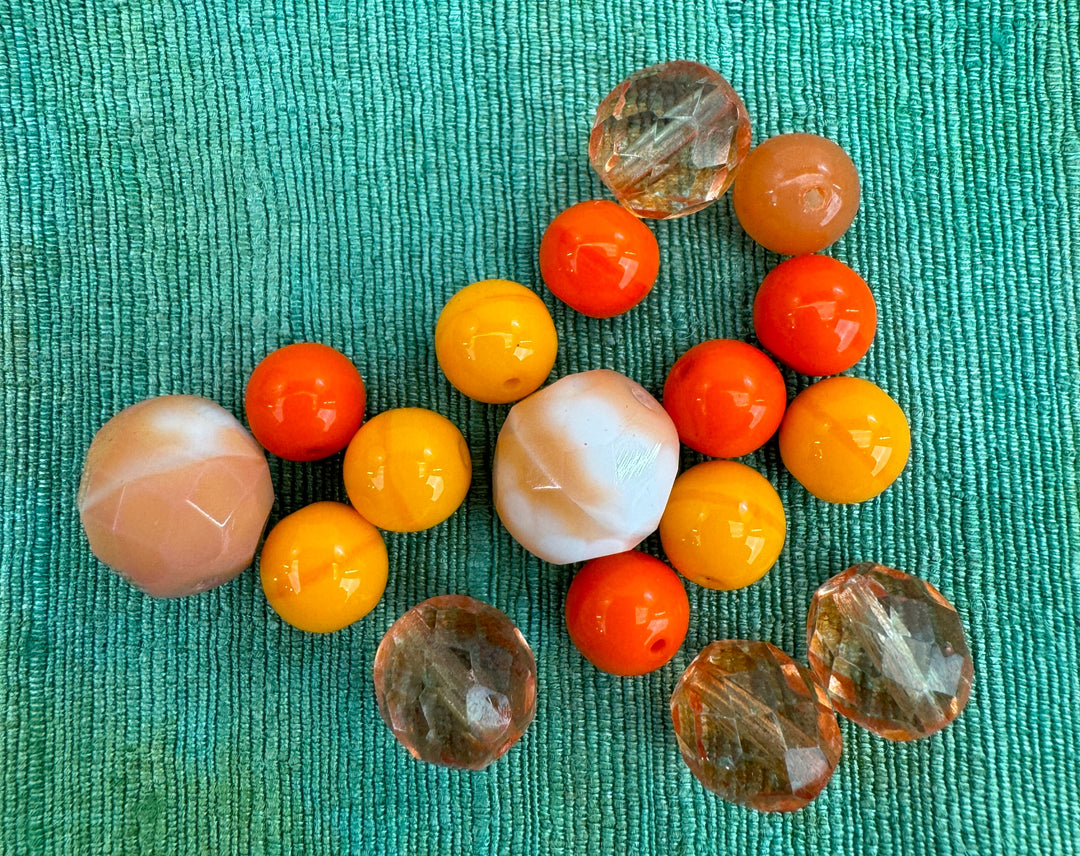 Glass Orange beads