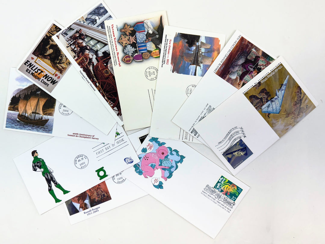 Assorted vintage postcards with stamps (IMG_8865_1)