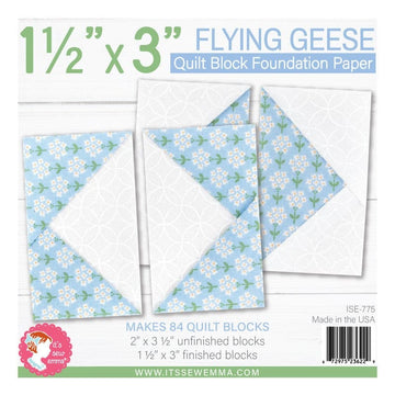 ISE-775 Flying Geese Quilt Block Foundation Paper