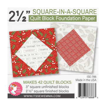 ISE-786 Square-in-a-Square Quilt Block Foundation Paper