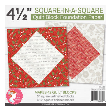 ISE-788 Square-in-a-Square Quilt Block Foundation Paper