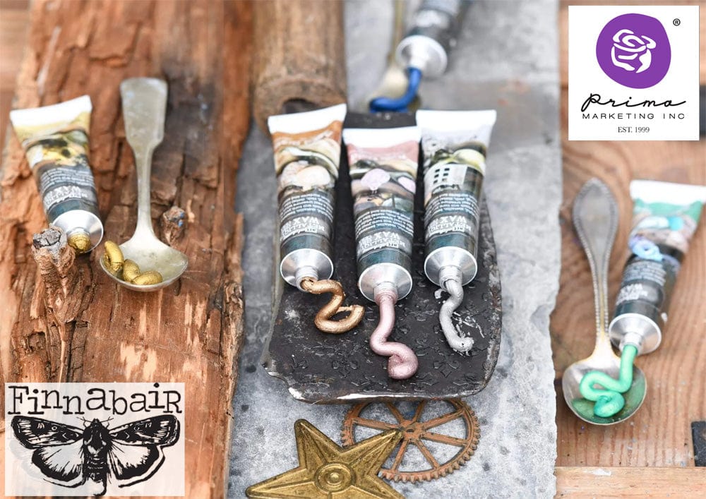 Art Alchemy Metallique Wax paint tubes with spoons