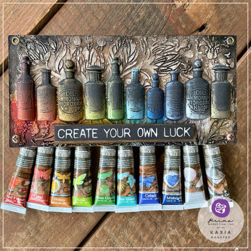 metallic wax bottles and tubes.