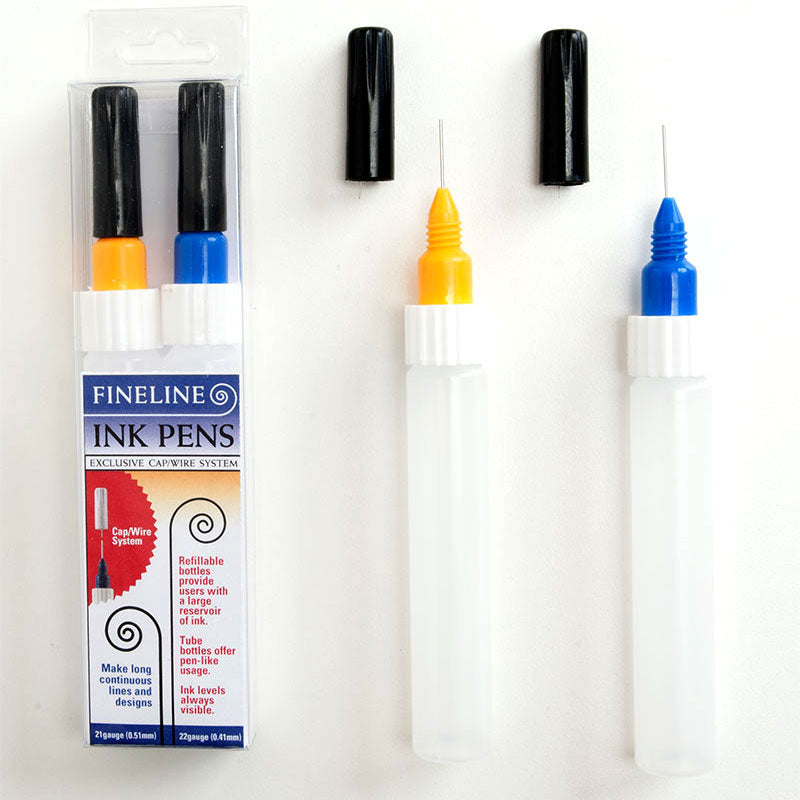 Fineline Ink Pens, set of 2 (22 and 21 gauge tips) – Artistic