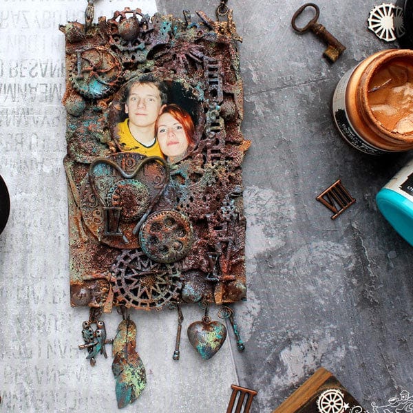 Finnabair antique brilliance patina art with couple photo