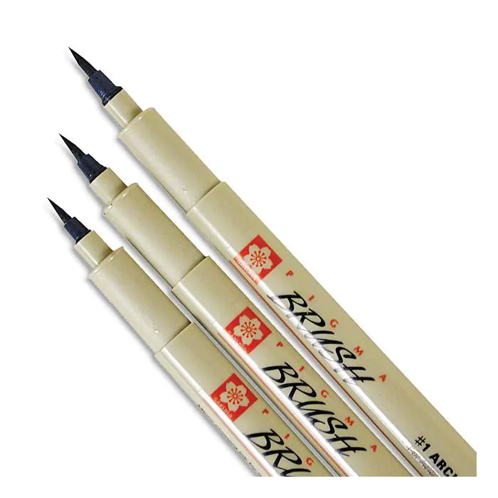 Pigma Brush Pens, 3/pk