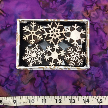 Mini Snowflake Wood Block Box Set (6 designs)