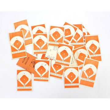 Antique Baseball Stat Cards, Orange