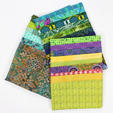2 Yard Fabric Pack, Assorted Green Cottons