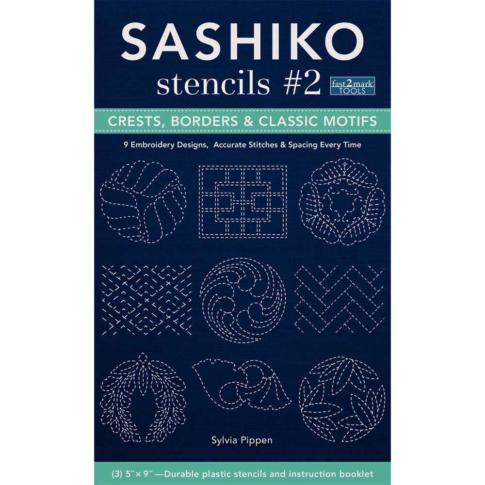 Sashiko Stencils #2, Crests, Borders & Classic Motifs - C&T Publishing