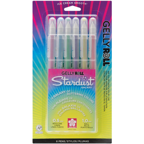 Gelly Roll Stardust Pens, Galaxy 6/pk