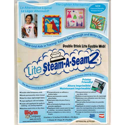 Lite Steam-A-Seam 2, 9x12 sheets – Artistic Artifacts