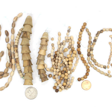 Wood Beads of Assorted Shapes