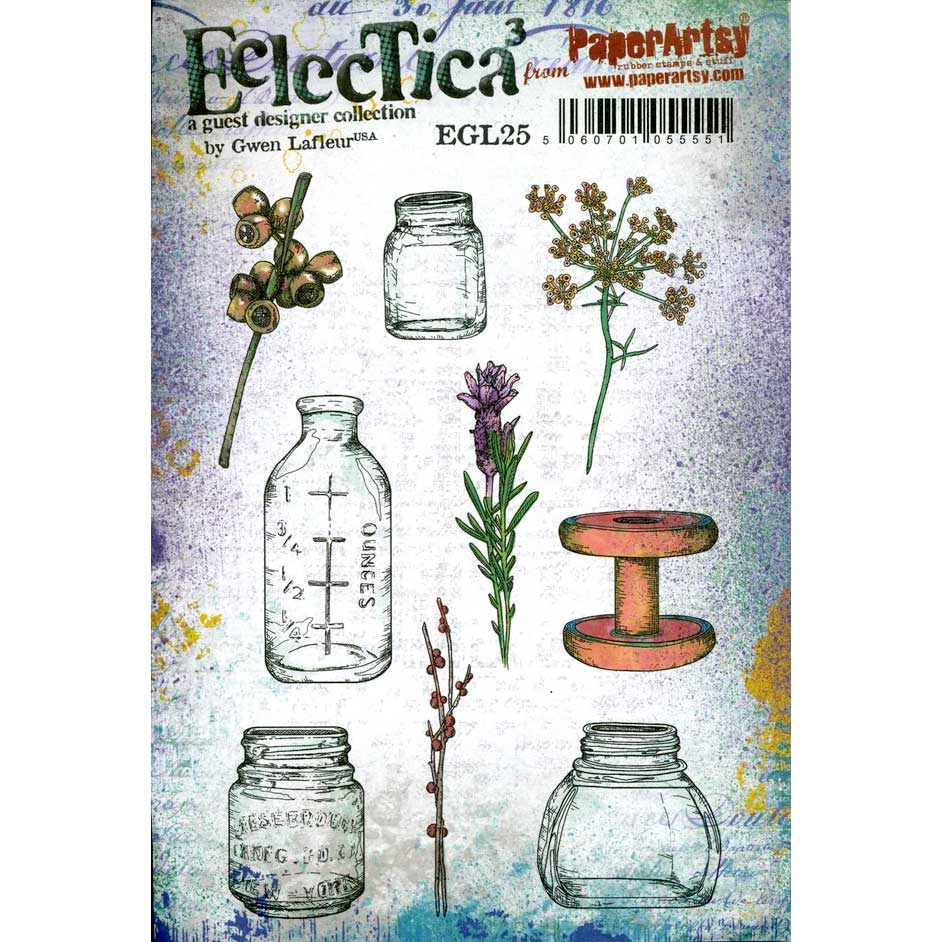 Eclectica Stamp Collection #25 by Gwen Lafleur, Bottles, Jars, & Sprigs