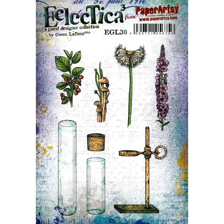 Eclectica Stamp Collection #30 by Gwen Lafleur, Test Tubes and Twigs