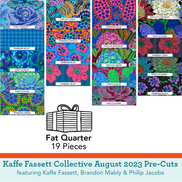 Fat Quarter Bundle in Cool (19 pc), Kaffe Fassett Collective, August 2023