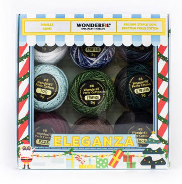 8wt Eleganza Thread Christmas Pack-Frosted Landscape