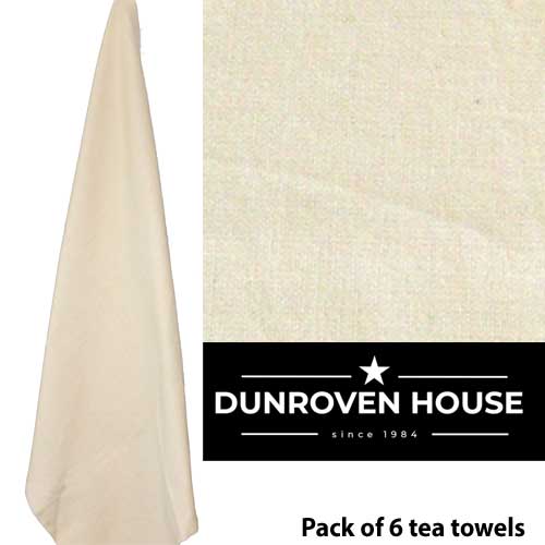 Dunroven House Tea Towel Solid White