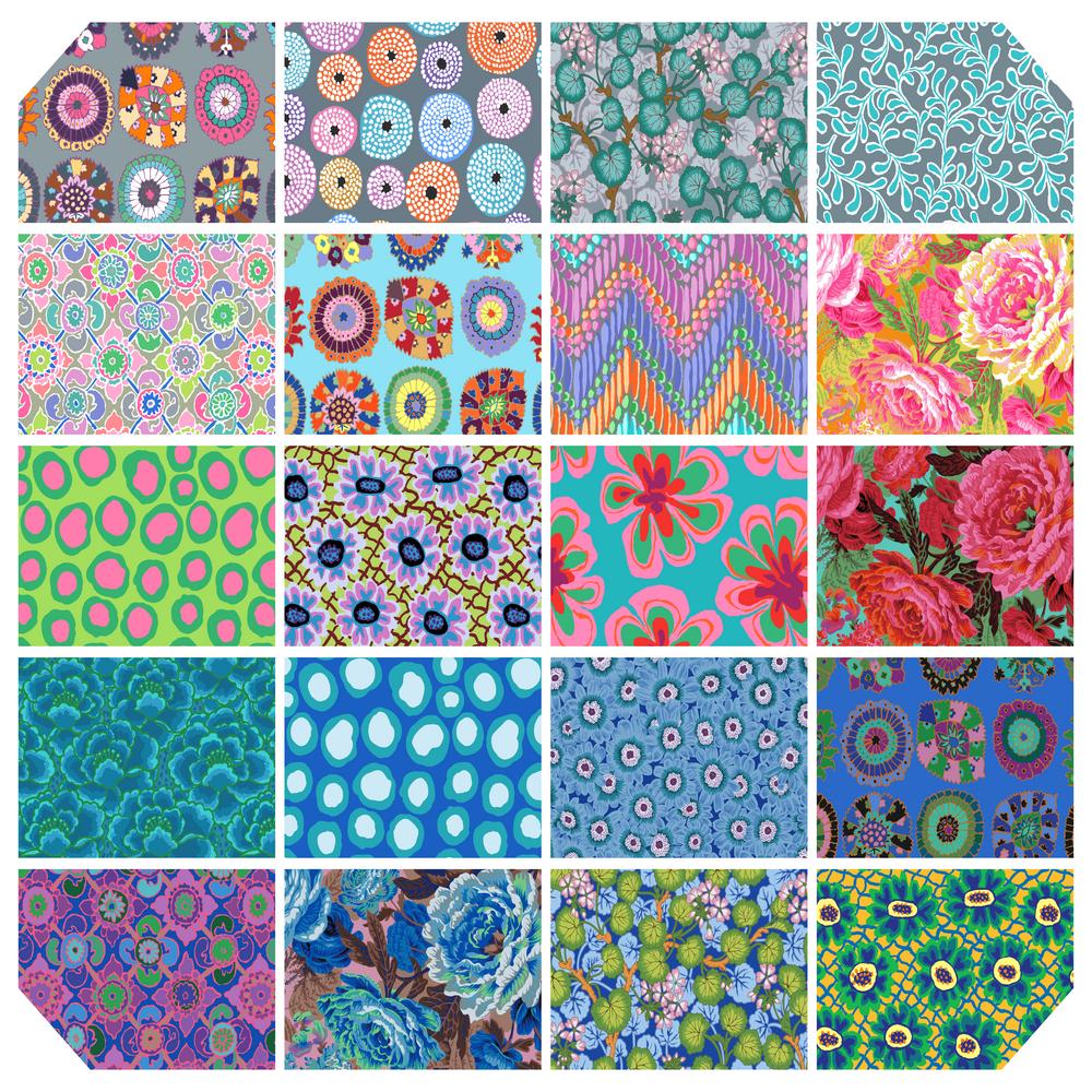 PRE-ORDER- Kaffe Fassett- Cascade Quilt Kit- Dark- online FEBRUARY 2023 Delivery