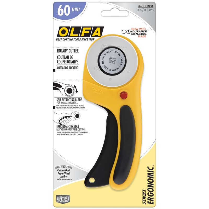 OLFA 60mm Ergonomic Rotary Cutter – Artistic Artifacts