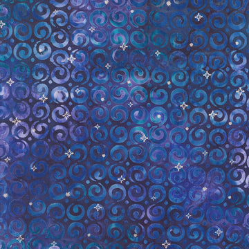 Artisan Batiks- Winter Sparkle, Evening, Swirls