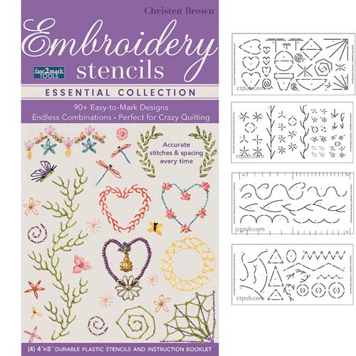 Embroidery Stencils, Crazy Quilt Seam Design Collection