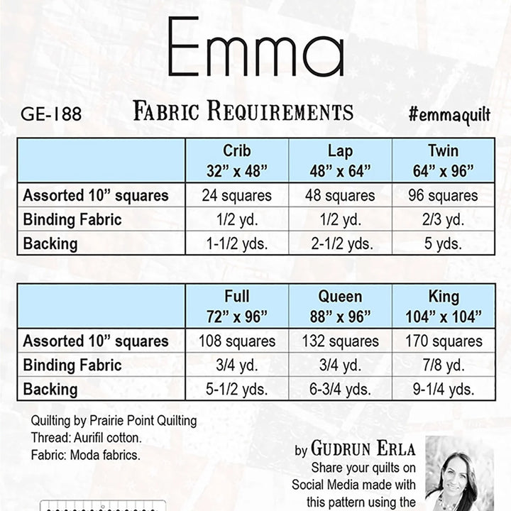 Emma Quilt Pattern by GE Designs