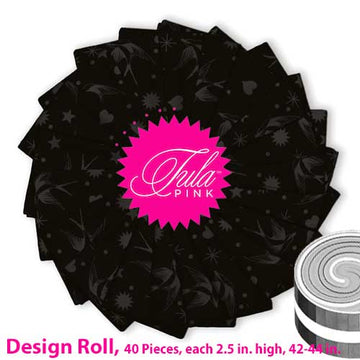 Fairy Flakes by Tula Pink 40-piece Design Roll, Ink