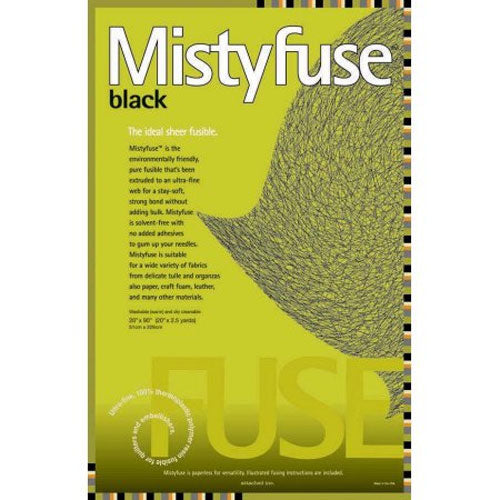 Mistyfuse Fusible Lightweight Webbing: Black (2.5 yards)