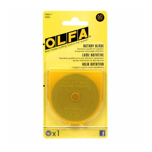  Quilter's Cut 60mm Rotary Blades, 10 Pack, Fits Olfa