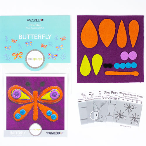 Butterfly Pre-Cut Wool Applique Pack Sue Spargo — The Craft Table