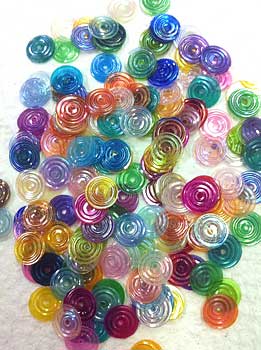 Transparent Embossed Circle Sequins