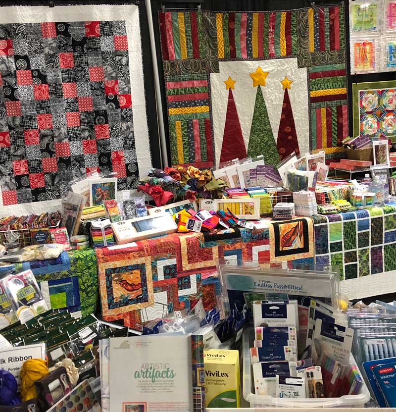 The Artistic Artifacts booth at the Asheville Quilt Show