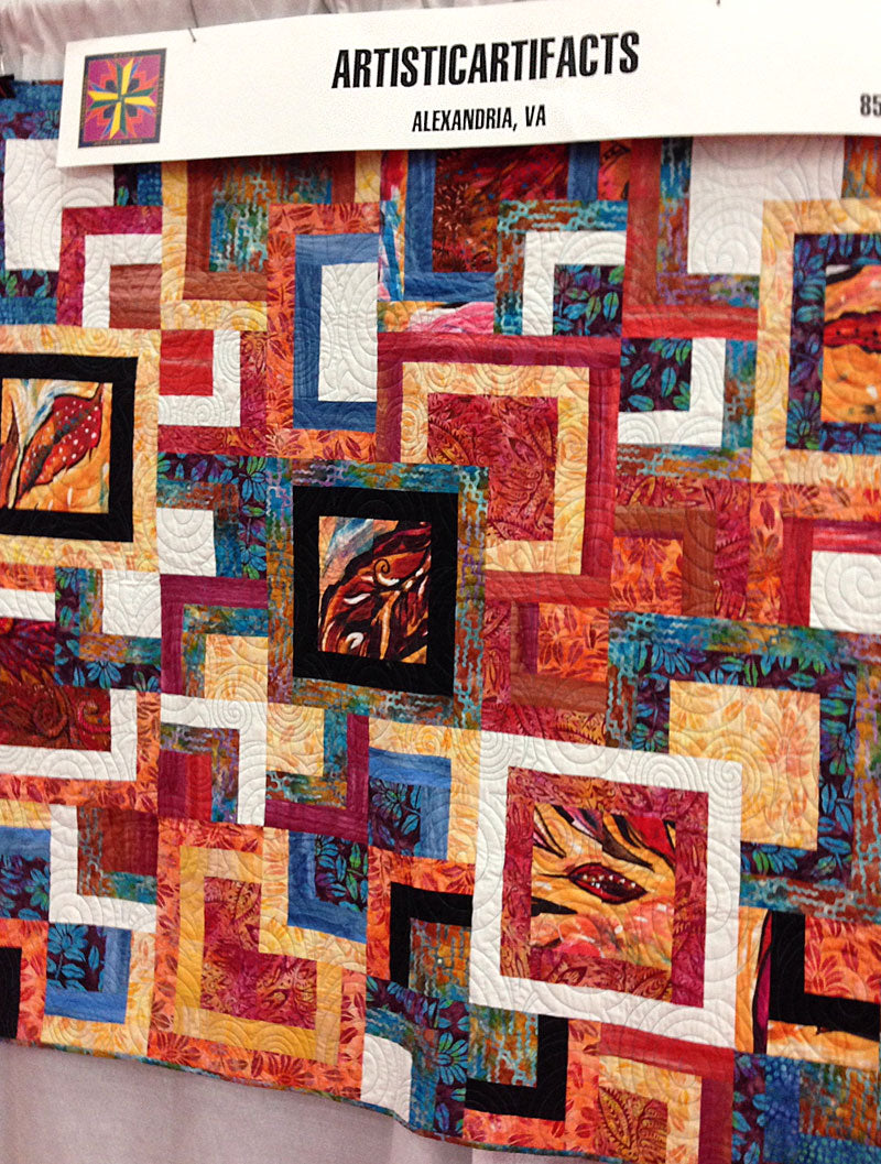 Modern Squares Quilt designed and quilted by Christine Vinh for Arttistic Artifacts/Batik Tambal